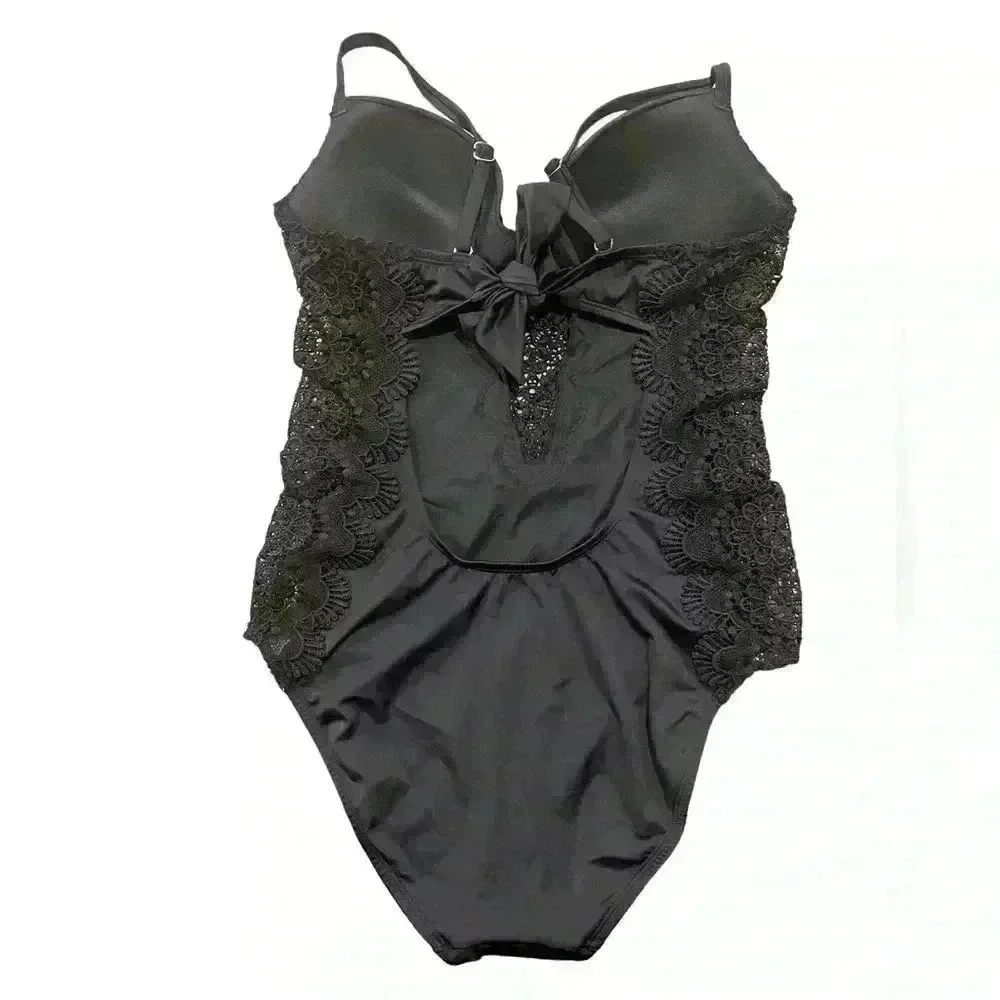 A. CHE Lace Black One Piece Swimsuit Women’s Size 6 - Picture 5 of 8